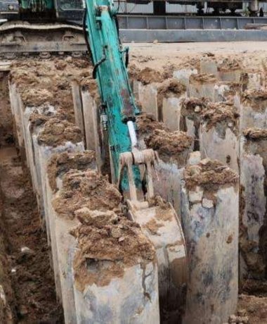 Sheet Piling Bracing Deep Excavation Works Project References 4