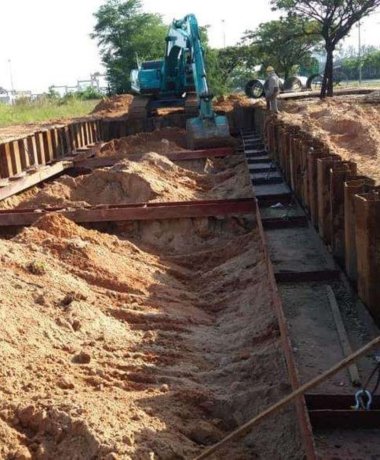 Sheet Piling Bracing Deep Excavation Works Project References 6