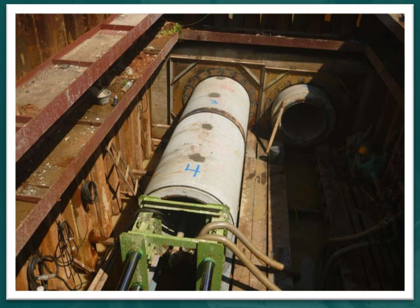 Pipe Jacking in Progress